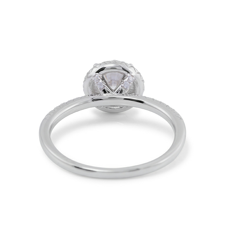 1 Carat 6.5mm Moissanite Ring Solitaire Moissanite Sterling Silver Women's