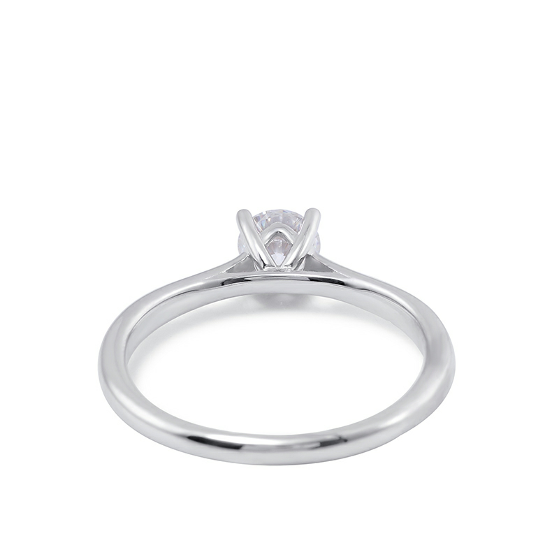 5 MM White Round Cut Moissanite Ring with 925 Sterling Silver Solitaire Diamond Engagement Ring